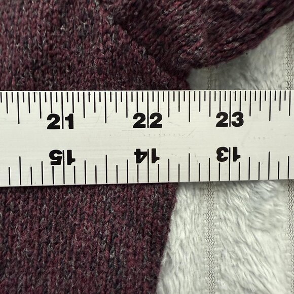 Calvin Klein Sweater Mens Large Burgundy Quarter Zip Preppy Pullover Mock Neck - Picture 4 of 9